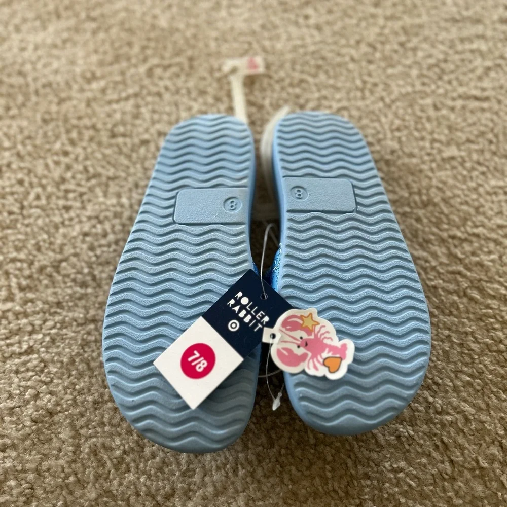 Roller Rabbit Women’s Light Blue Paisley Slide Sandals - 7/8 (Target) NWT!! - Picture 3 of 3